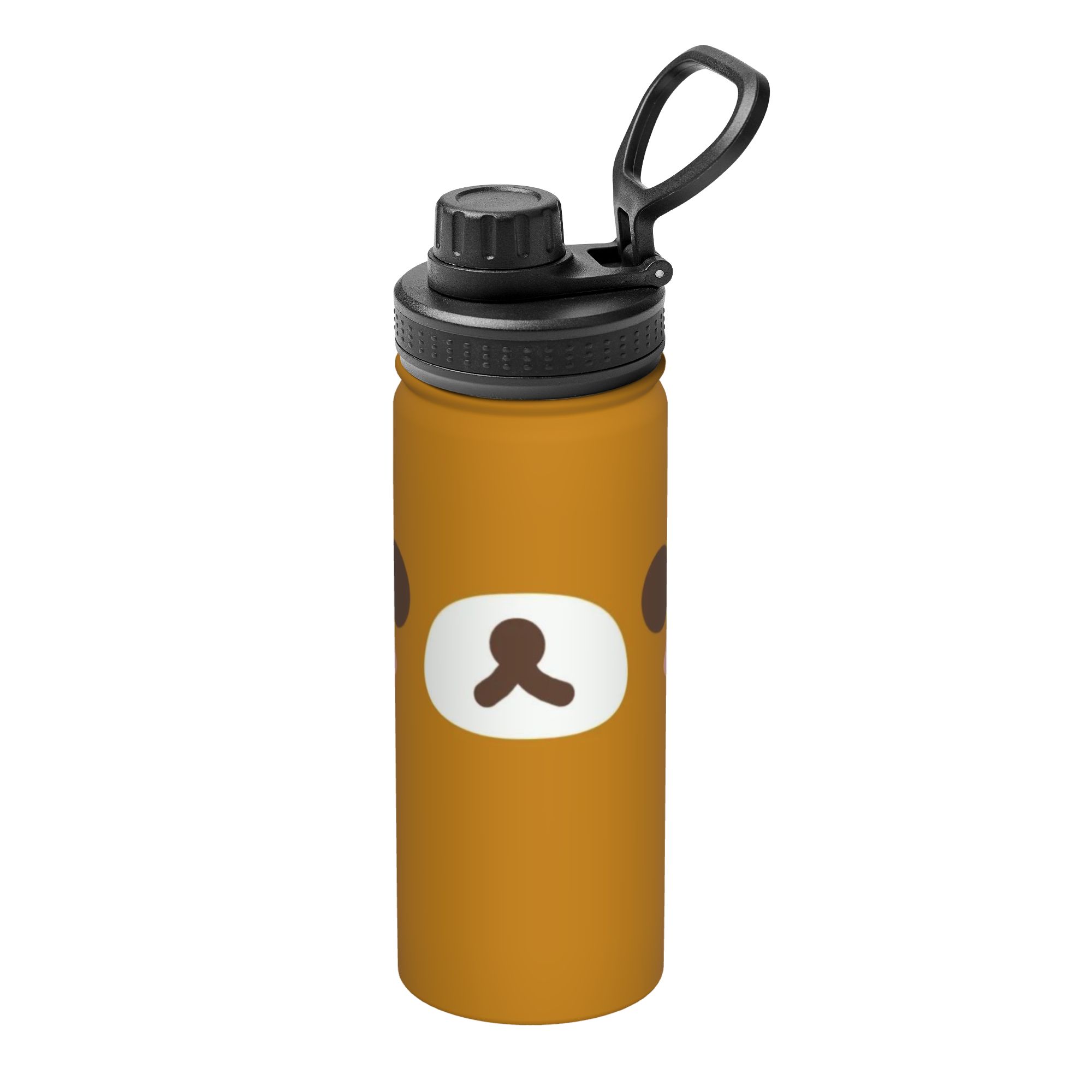Sports Water Bottle Insulated - กระติกน้ำเก็บอุณหภูมิลายการ์ตูนหมีริลัคคุมะ ขนาด 18 ออนซ์ สำหรับกีฬา แก้วกาแฟ