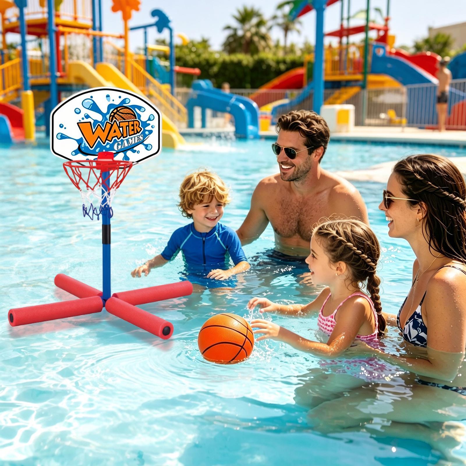 Basketball Hoop - ห่วงบาสเก็ตบอลสำหรับเด็ก ของเล่นบันเทิงแบบลอยน้ำ ของเล่นห่วงบาสเก็ตบอลสำหรับสระว่ายน้ำ สำหรับผู้ปกครอง เด็ก ครอบครัว