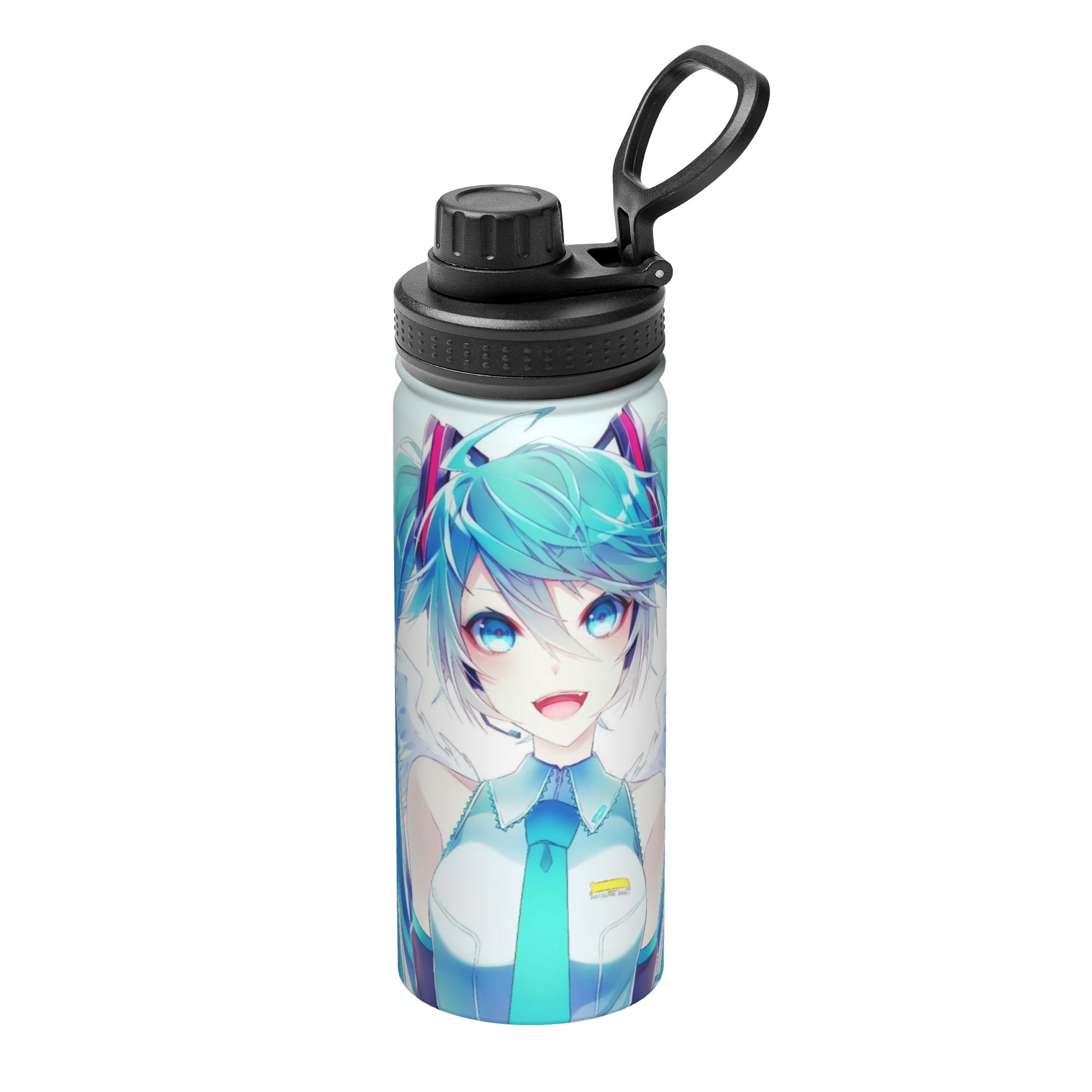 Sports Water Bottle Insulated - กระติกน้ำเก็บอุณหภูมิลายอนิเมะฮัตสึเนะ มิกุ ขนาด 18 ออนซ์ สำหรับใส่กาแฟ