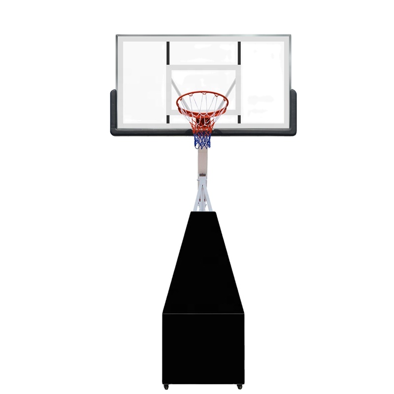 Basketball Hoop - อุปกรณ์ยิมกลางแจ้งระดับมืออาชีพ ระบบห่วงบาสเก็ตบอลแบบพกพา พับเก็บได้ เคลื่อนย้ายสะดวก โปรโมชั่นส่งเสริมการขาย