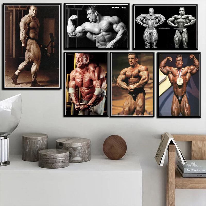 Sports Equipment Poster - โปสเตอร์ผ้าใบพิมพ์ลายสำหรับนักเพาะกายกล้ามเนื้อสำหรับตกแต่งห้องนั่งเล่นบ้าน