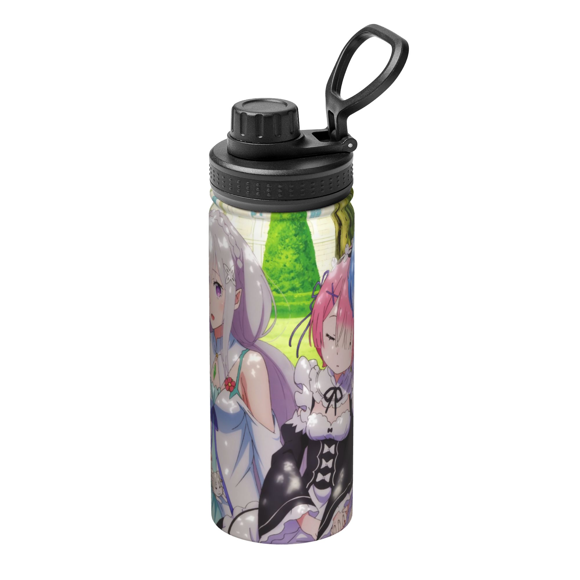Sports Water Bottle Insulated - กระติกน้ำเก็บอุณหภูมิสแตนเลสลายอนิเมะ R-Re Zero ขนาด 18 ออนซ์