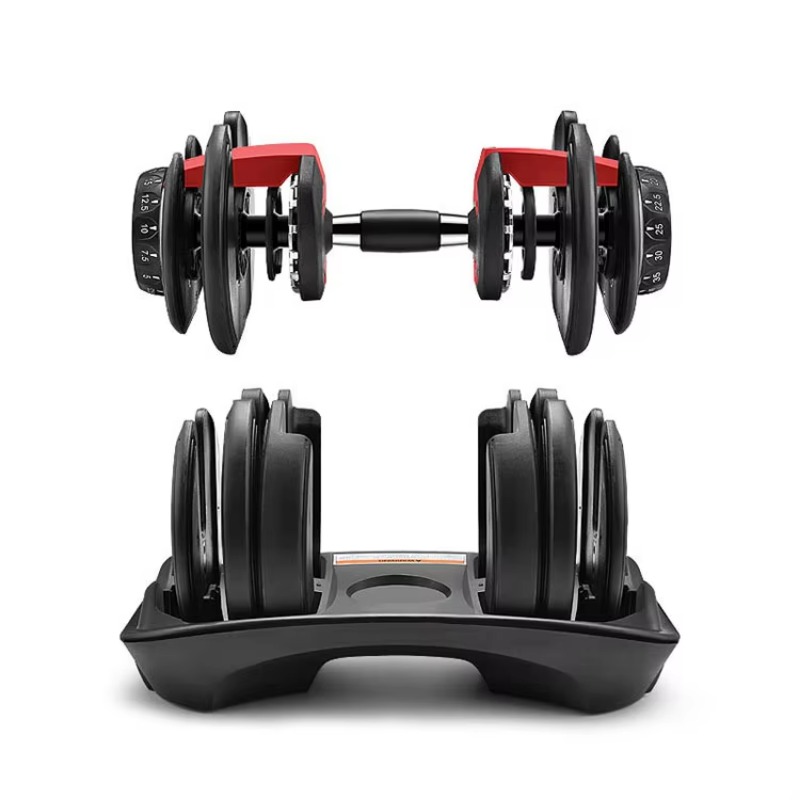 Dumbbell Set - ชุดอุปกรณ์ฟรีเวท ดัมเบลเหล็กหล่อปรับน้ำหนักได้ บาร์เบล 50 กก. อุปกรณ์ฝึกความแข็งแรงและกล้ามเนื้อแกนกลางลำตัว