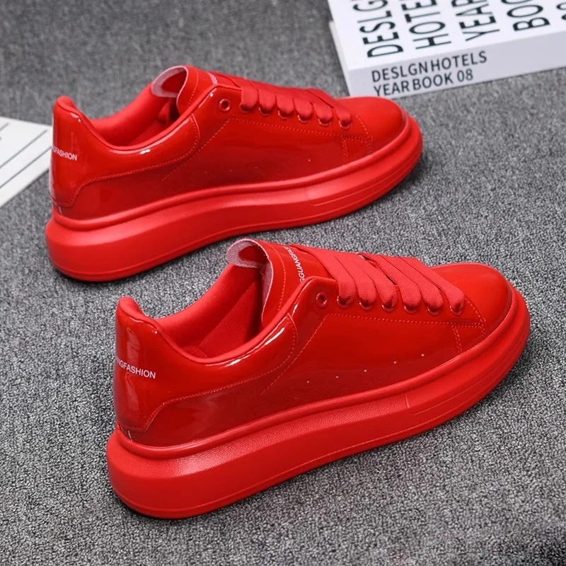 รองเท้าลำลองสีขาวเคลือบเงา ปี  - Skateboard บทวิจารณ์และราคา