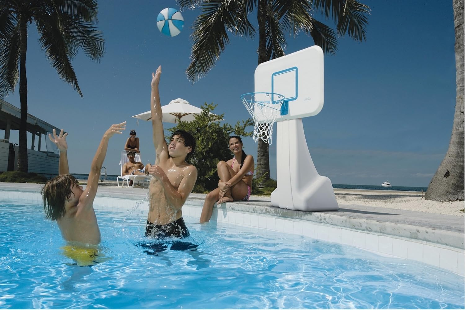 ชุดห่วงบาสเก็ตบอลสำหรับสระว่าย - Basketball Hoop บทวิจารณ์และราคา
