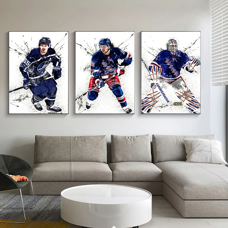 Abstract Ice Hockey Portrait S - Sports Equipment Poster บทวิจารณ์และราคา