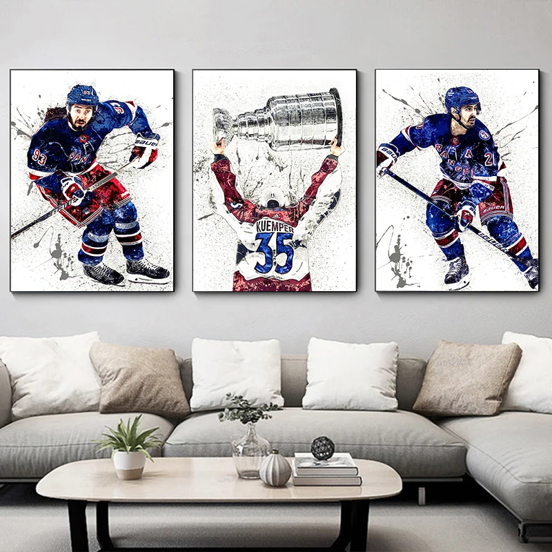 Abstract Ice Hockey Portrait S - Sports Equipment Poster บทวิจารณ์และราคา