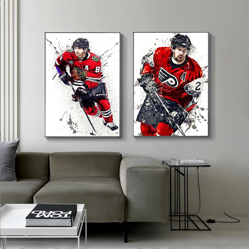 Abstract Ice Hockey Portrait S - Sports Equipment Poster บทวิจารณ์และราคา
