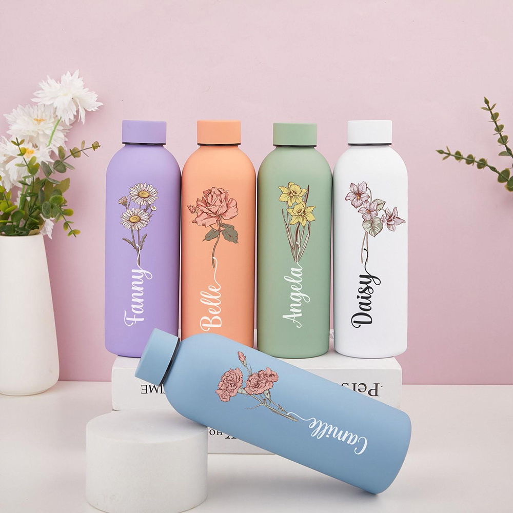 ขวดน้ำลายดอกไม้แบบกำหนดเองได้, - Sports Water Bottle Insulated บทวิจารณ์และราคา