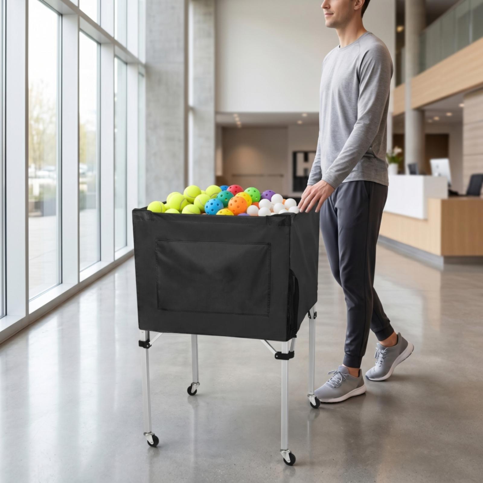 รถเข็นเก็บลูกบอลแบบพับได้ รถเข - Gym Ball บทวิจารณ์และราคา