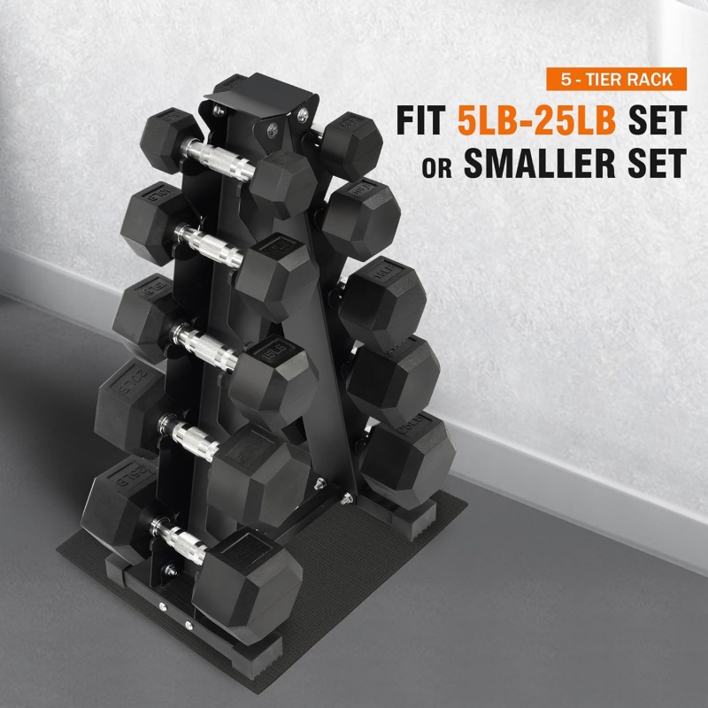 ชุดดัมเบลหุ้มยางรูปหกเหลี่ยมสำ - Dumbbell Set บทวิจารณ์และราคา