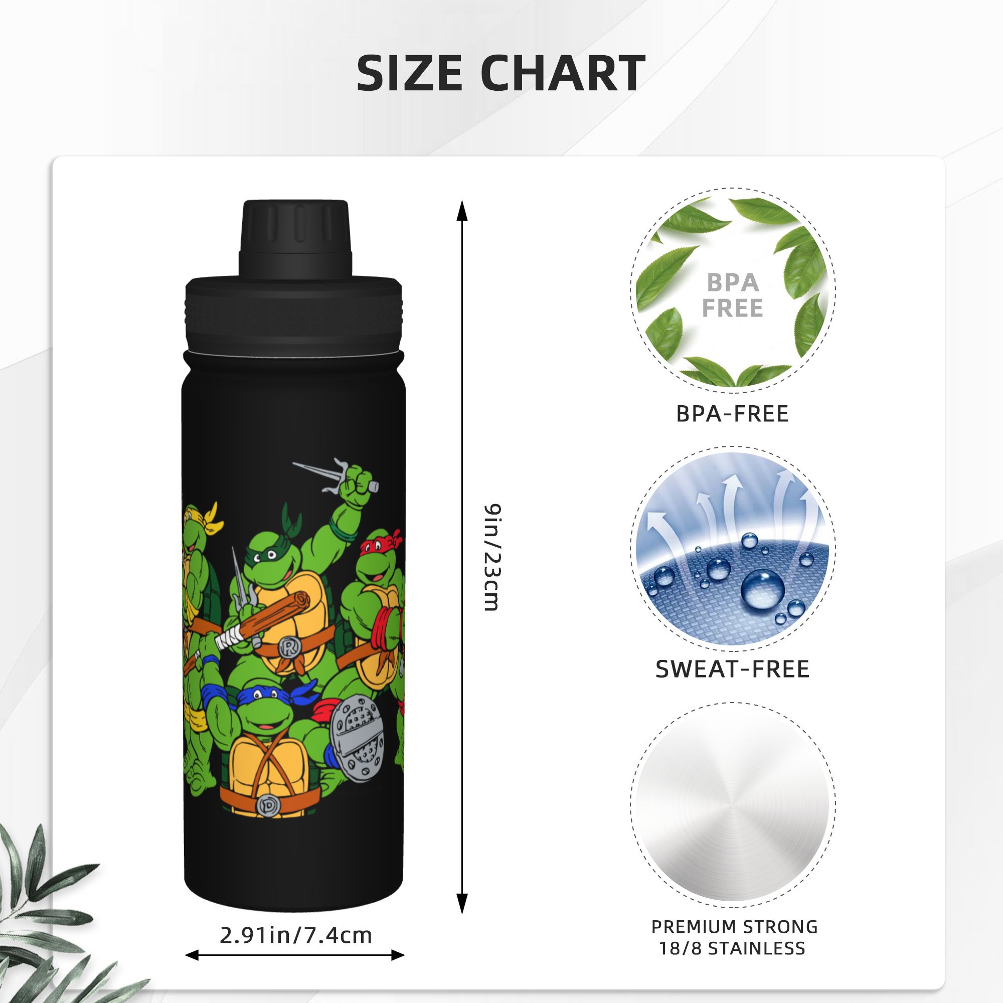 กระติกน้ำสแตนเลสลายการ์ตูนนินจ - Sports Water Bottle Insulated บทวิจารณ์และราคา