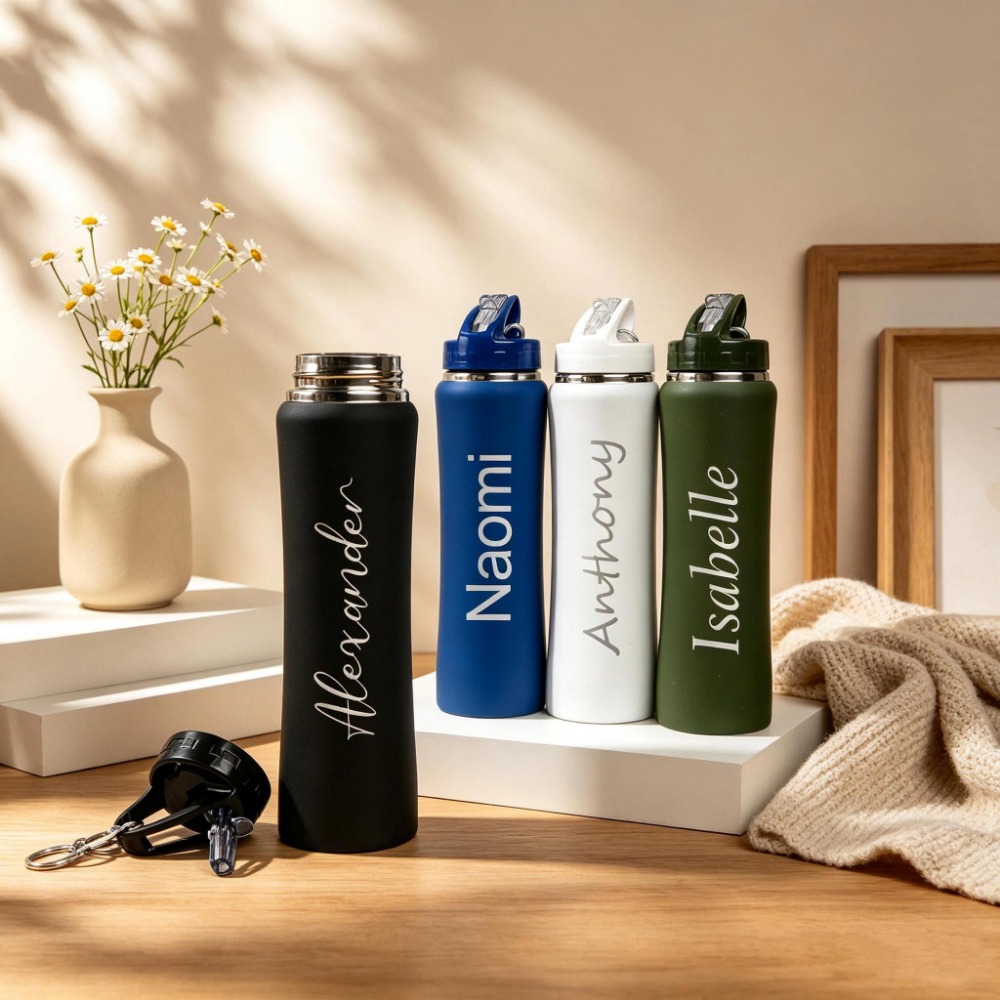 1. ขวดน้ำสแตนเลสลายฟุตบอล สามา - Sports Water Bottle Insulated บทวิจารณ์และราคา