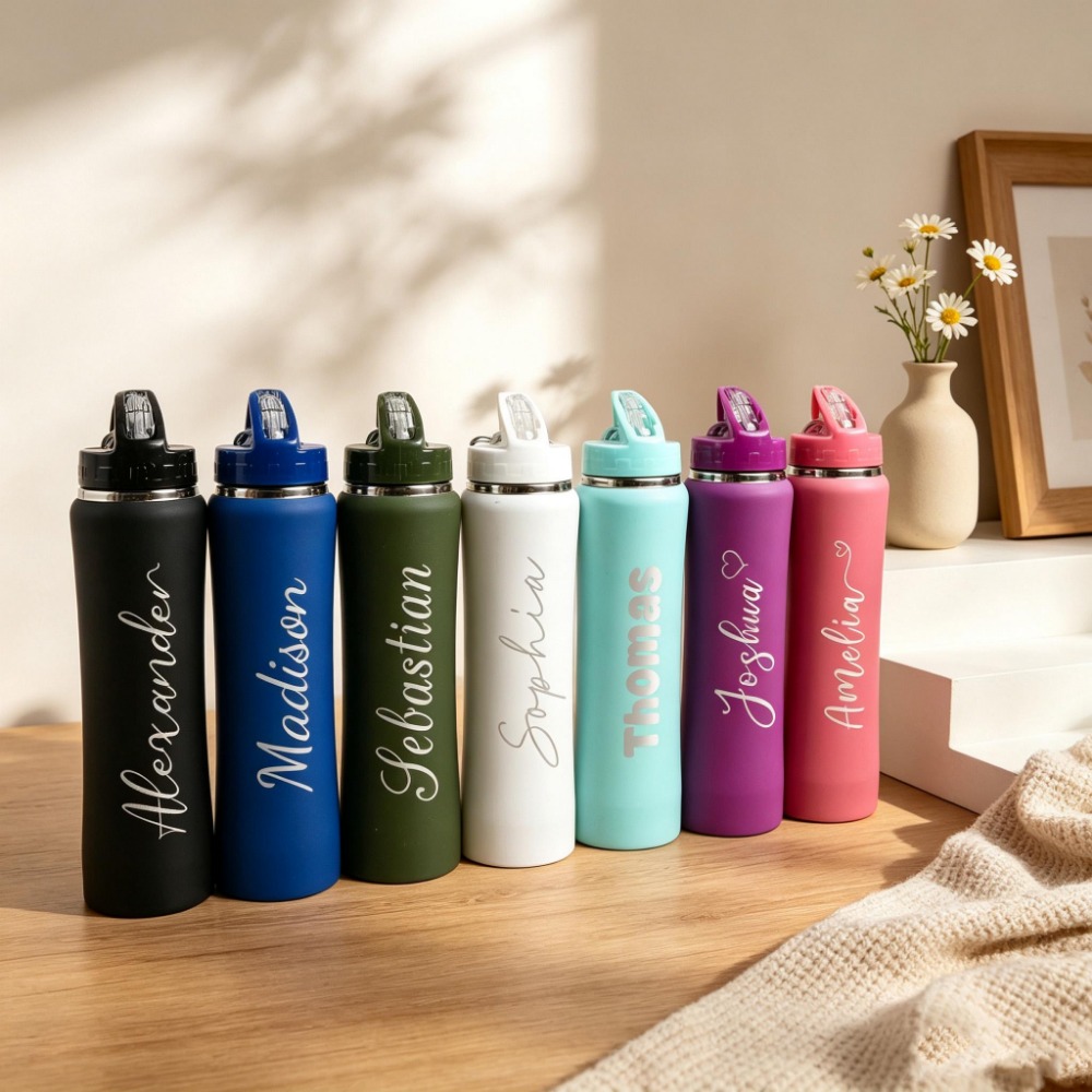 1. ขวดน้ำสแตนเลสลายฟุตบอล สามา - Sports Water Bottle Insulated บทวิจารณ์และราคา